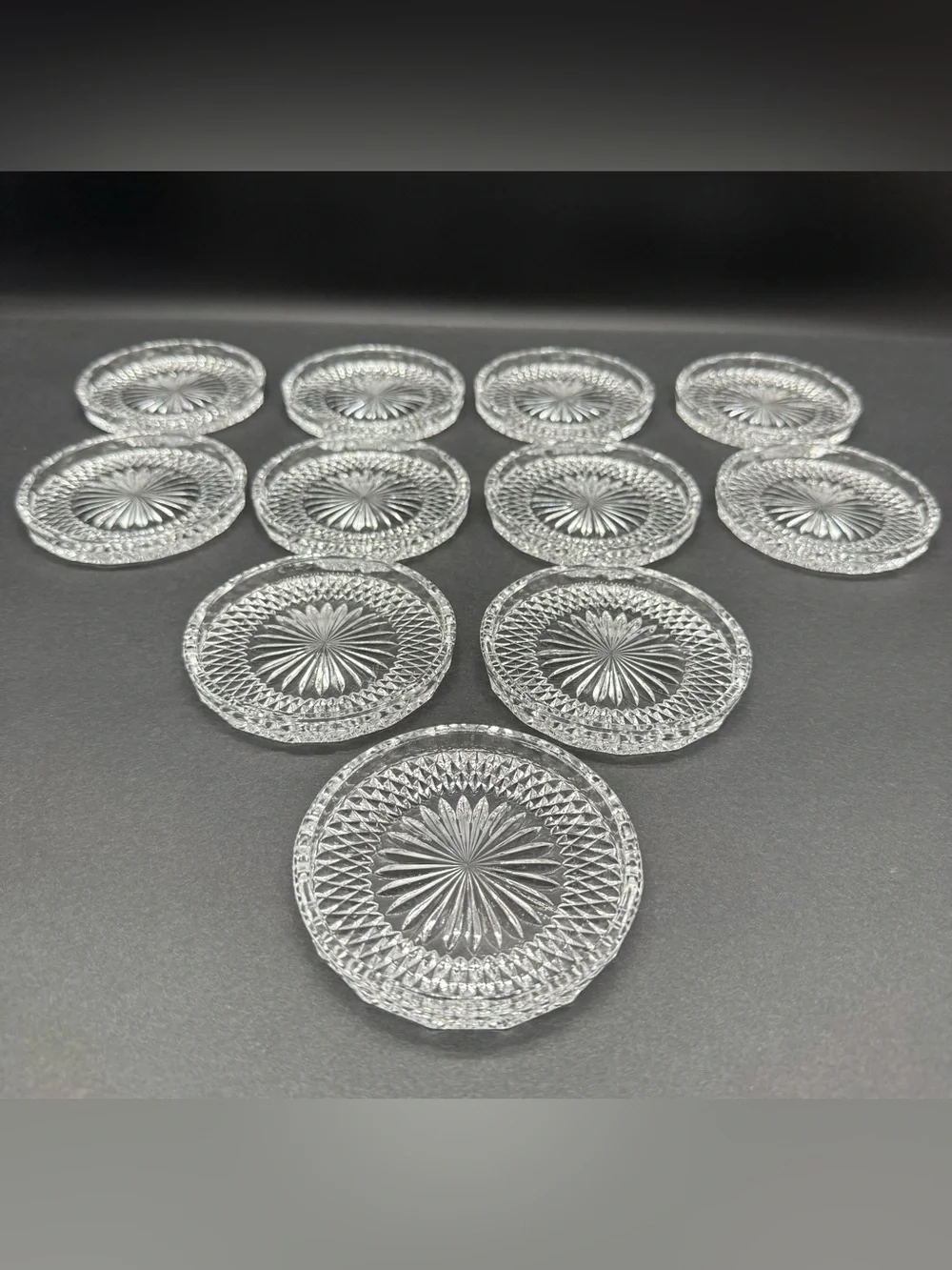 Crystal Coasters VINTAGE Tritschler Winterhalder Bleikristall Starburst QTY 11
